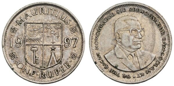 MAURITIUS 1 rupee 1997 VF