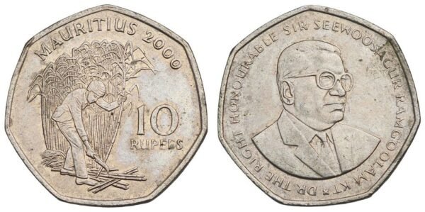 MAURITIUS 10 rupees 2000 VF+