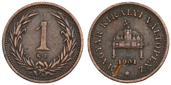 HUNGARY 1 filler 1901 F+