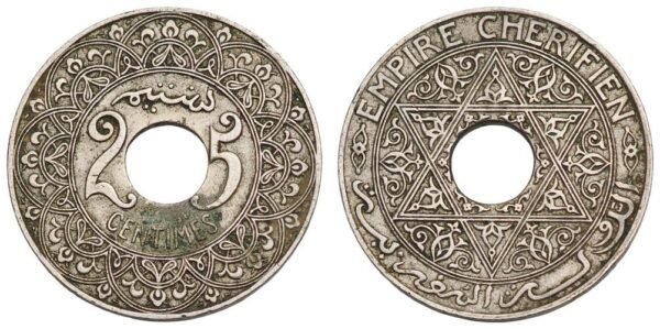 MOROCCO 25 centimes ND(1924) VF