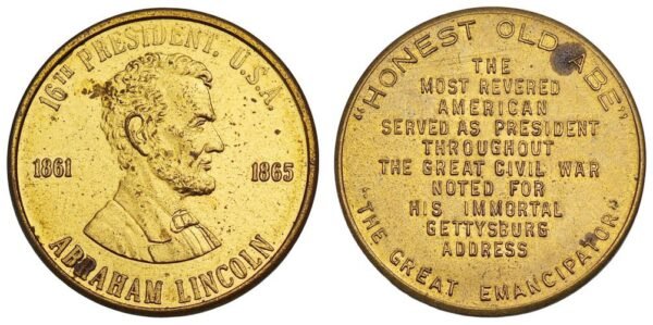 UNITED STATES OF AMERICA 1861-1865 / Abraham Lincoln / token VF