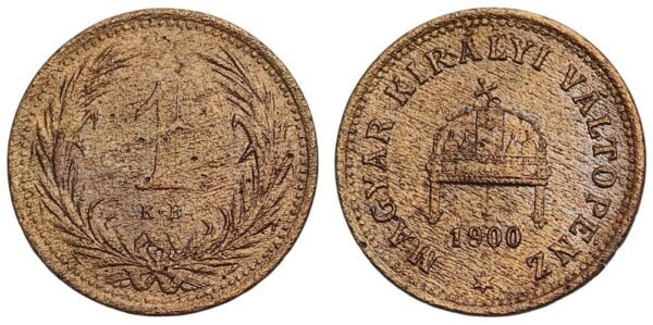 HUNGARY 1 filler 1900 VF-