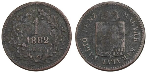 HUNGARY 1 krajczar 1882 VF-