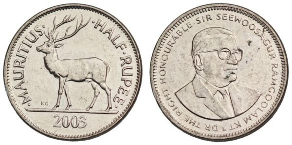 MAURITIUS 1/2 rupee 2003 XF