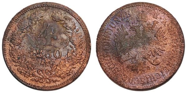 AUSTRIA 4 kreuzer 1860 VG
