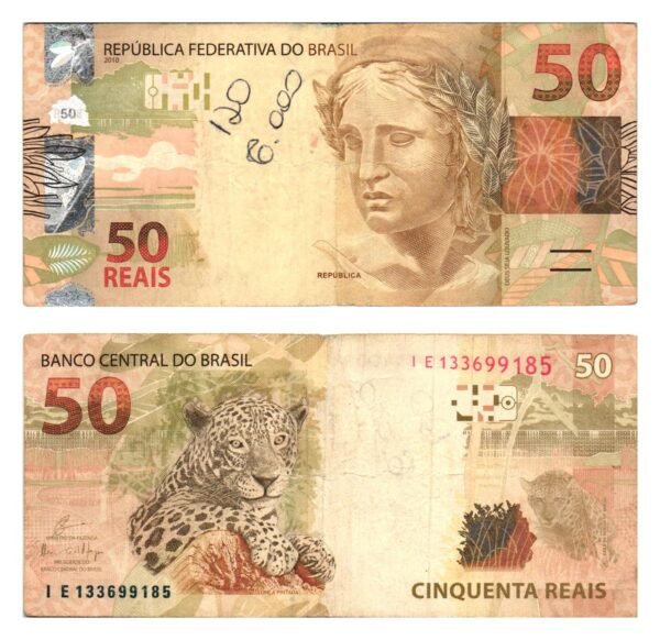 BRAZIL 50 reais 2010 F+