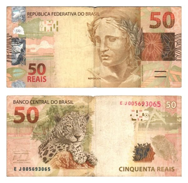 BRAZIL 50 reais 2010 VF-