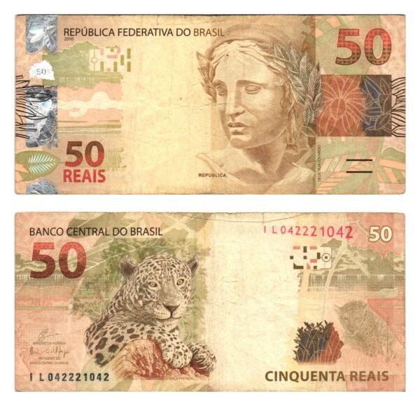 BRAZIL 50 reais 2010 / tear / VF-