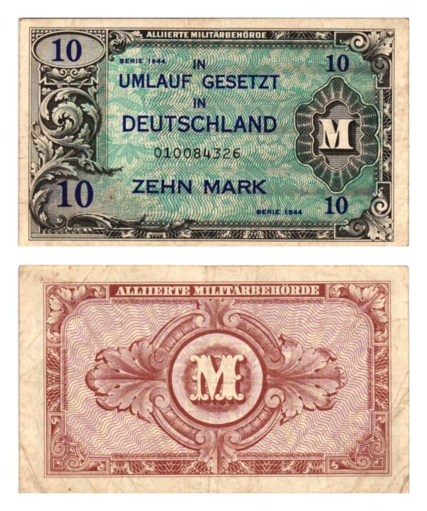 GERMANY 10 mark 1944 / Allied Military Currency / VF