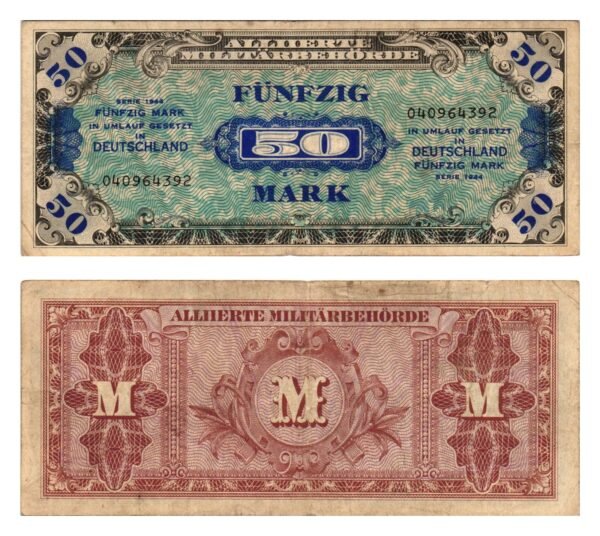 GERMANY 50 mark 1944 / Allied Military Currency / VF
