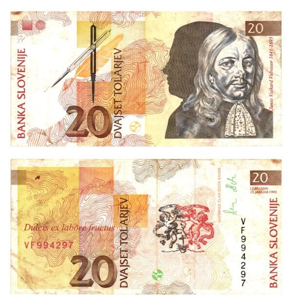 SLOVENIA 20 tolarjev 1992 VF