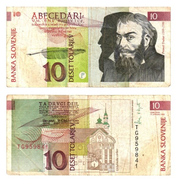 SLOVENIA 10 tolarjev 1992 VF-