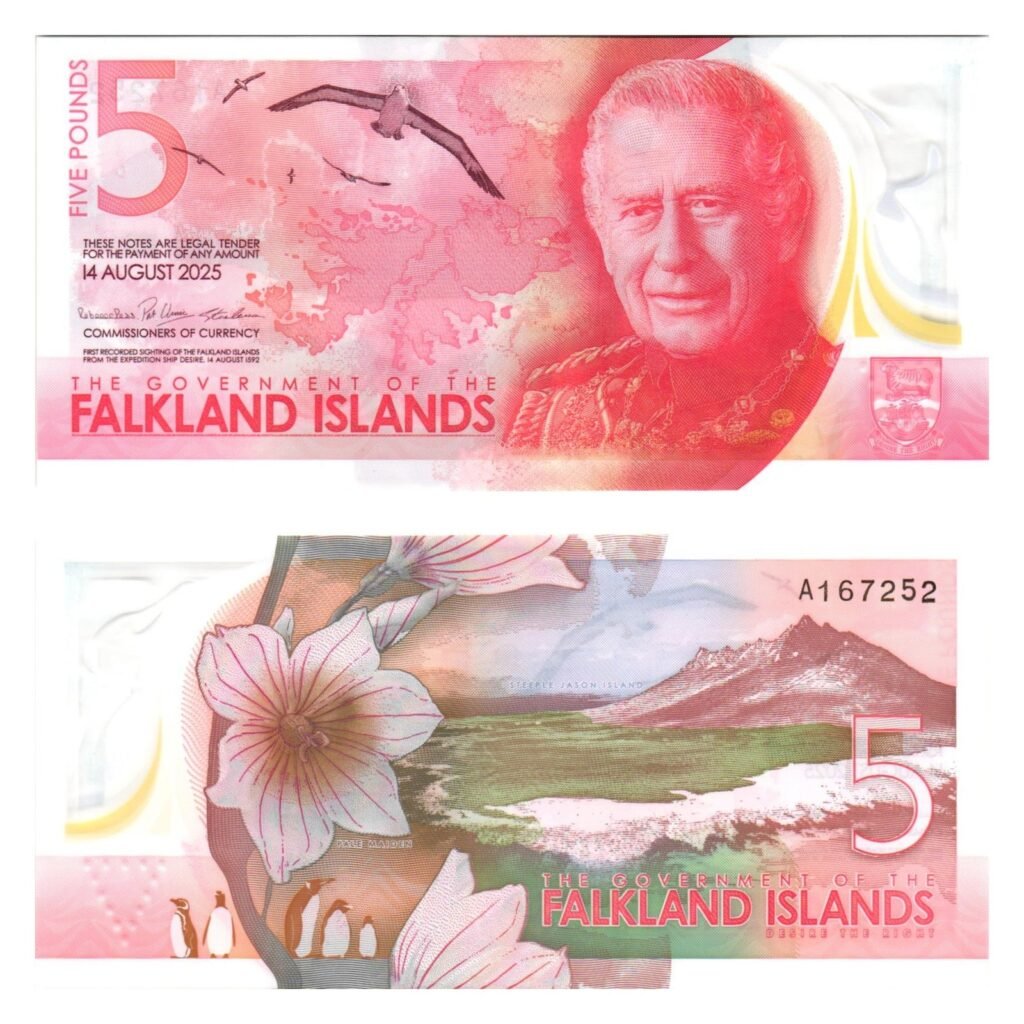 FALKLAND ISLANDS 5 pounds 2025 / polymer plastic / UNC