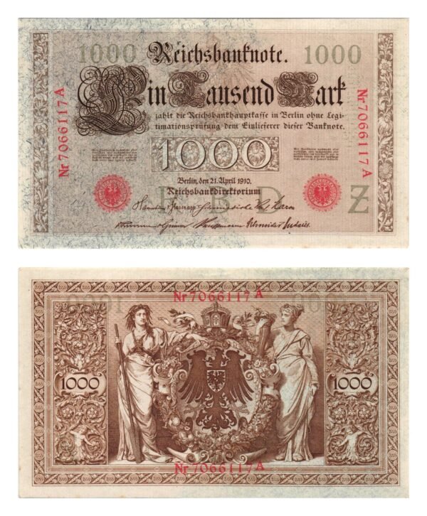 GERMANY 1000 mark 1910 / Empire / Letter Z / UNC-