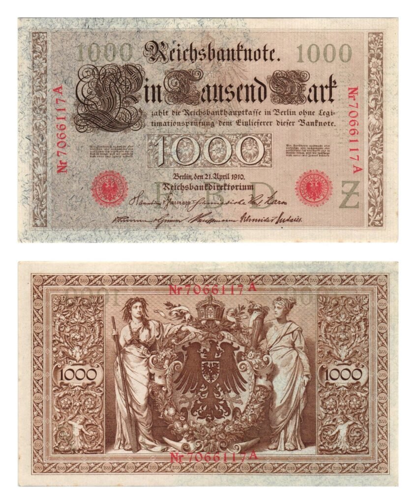 NJEMAČKA 1000 maraka 1910. / Carstvo / Slovo Z / UNC-