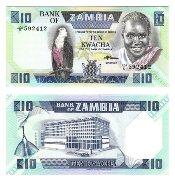 ZAMBIA 10 kwacha 1988 UNC