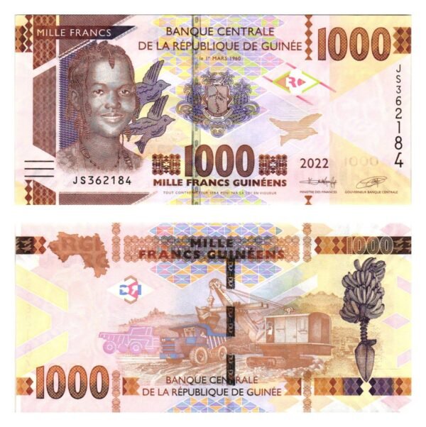 GUINEA 1000 francs 2022 UNC