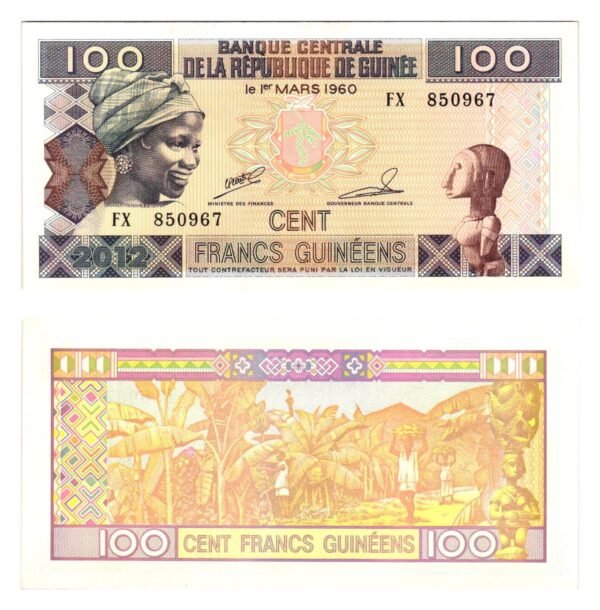 GUINEA 100 francs 2012 UNC
