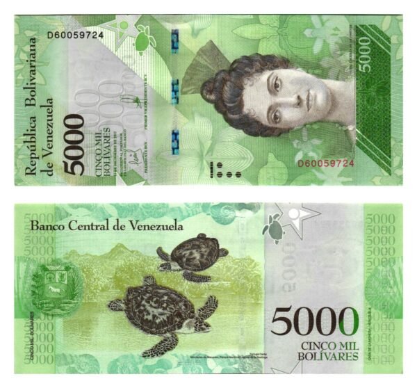 VENEZUELA 5000 bolivares 2017 UNC