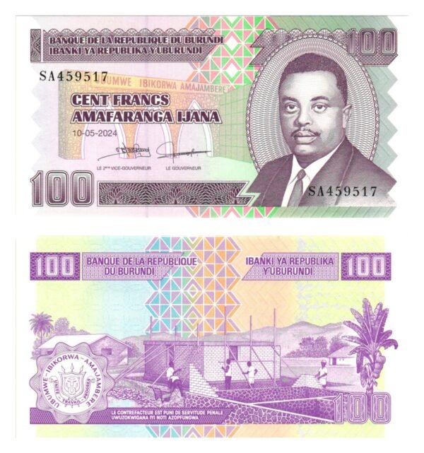BURUNDI 100 francs 2024 UNC