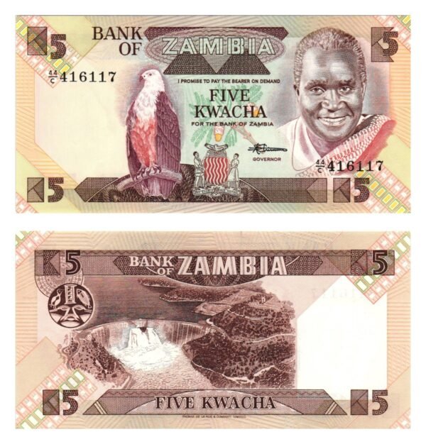 ZAMBIA 5 kwacha 1988 UNC