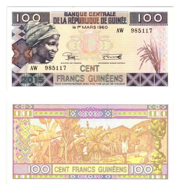 GUINEA 100 francs 2015 UNC