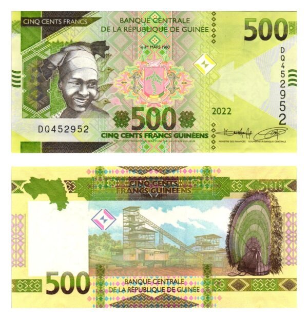 GUINEA 500 francs 2022 UNC