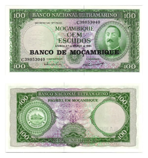 MOZAMBIQUE 100 escudos 1961 UNC