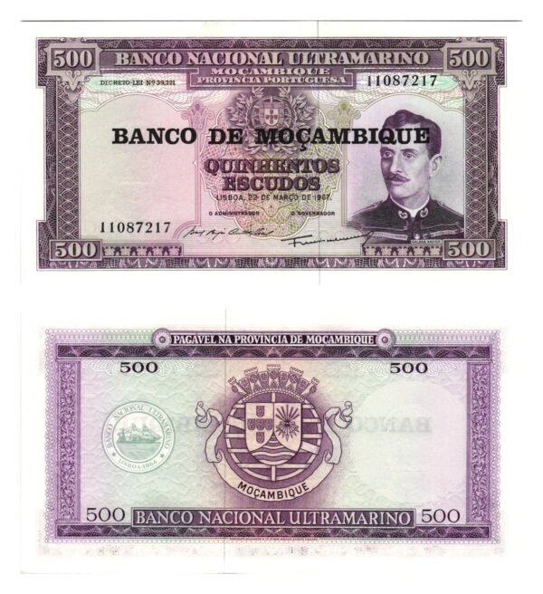 MOZAMBIQUE 500 escudos 1967 UNC