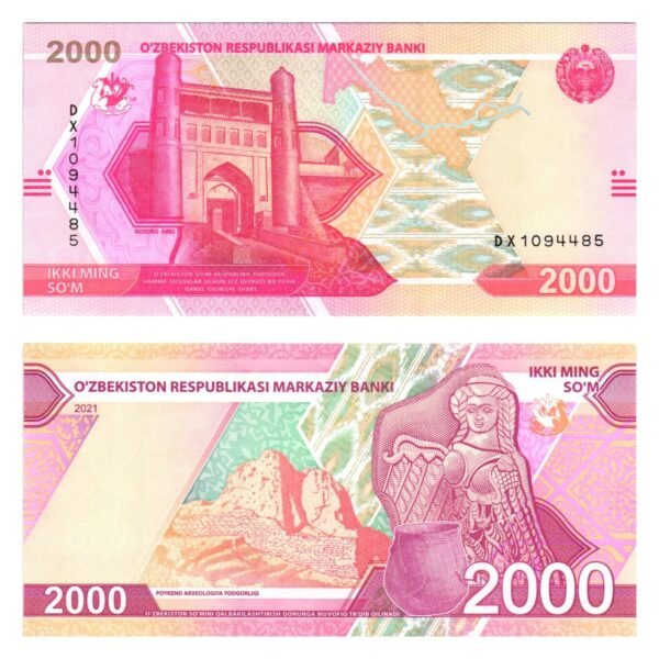 UZBEKISTAN 2000 som 2021 UNC