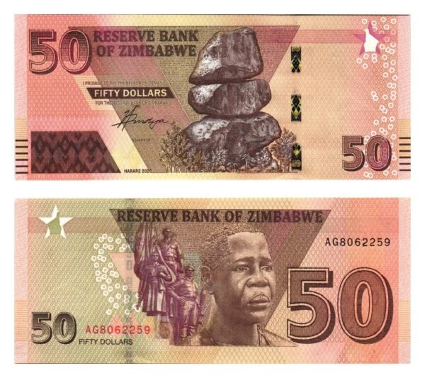 ZIMBABWE 50 dollars 2020 UNC