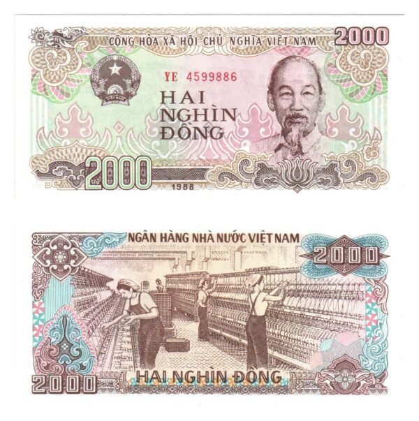 VIETNAM 2000 dong 1988 UNC