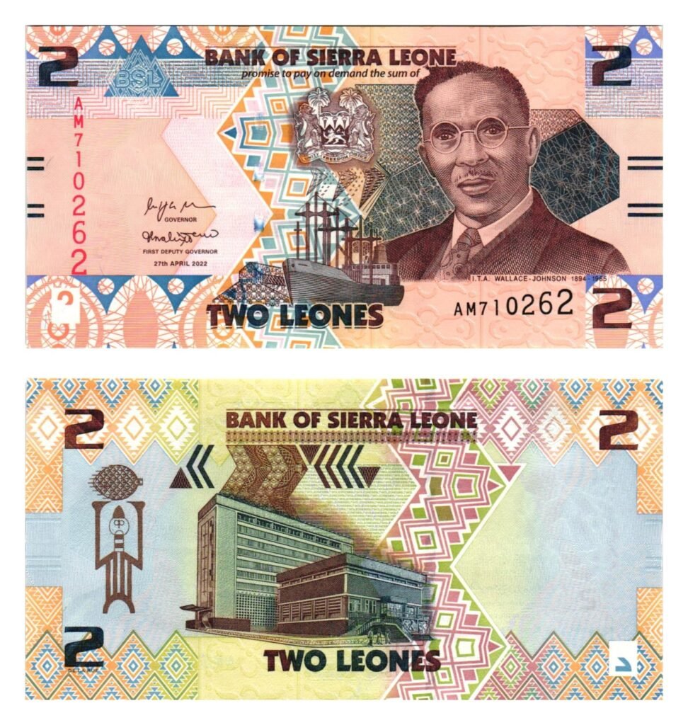 SIERRA LEONE 2 leones 2022 UNC