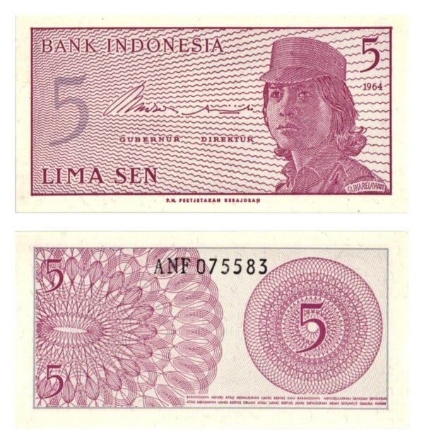 INDONESIA 5 sen 1964 UNC