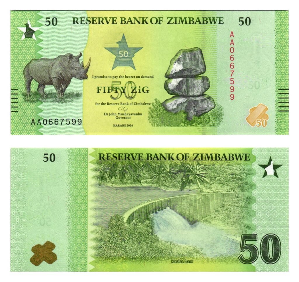 ZIMBABWE 50 zig 2021 UNC