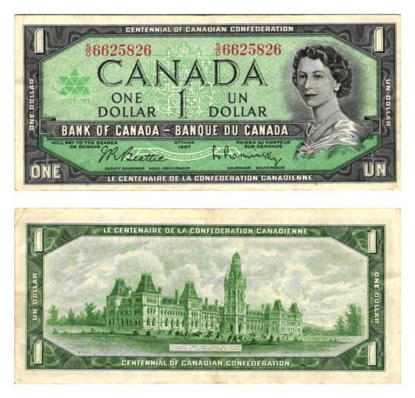 CANADA 1 dollar 1967 / Centennial of Canadian Confederation / VF+
