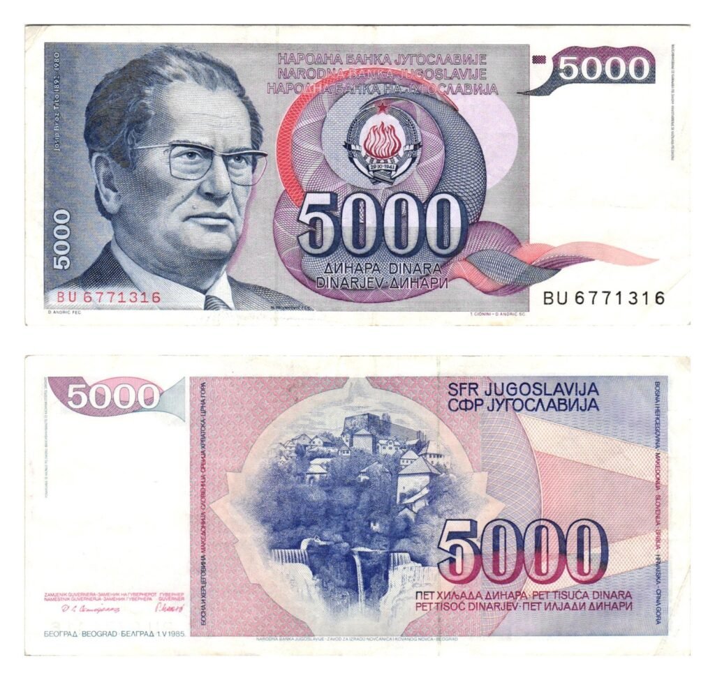 YUGOSLAVIA 5000 dinara 1985 / Josip Broz Tito / VF+