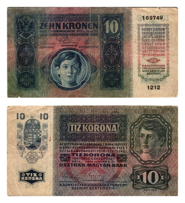 AUSTRIA 10 kronen 1915 VF