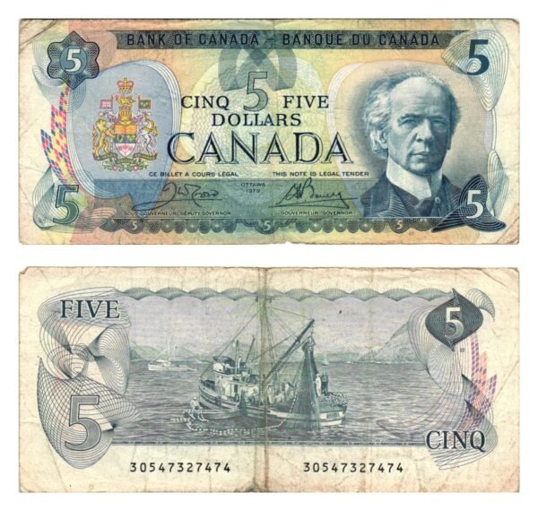 CANADA 5 dollars 1979 VF