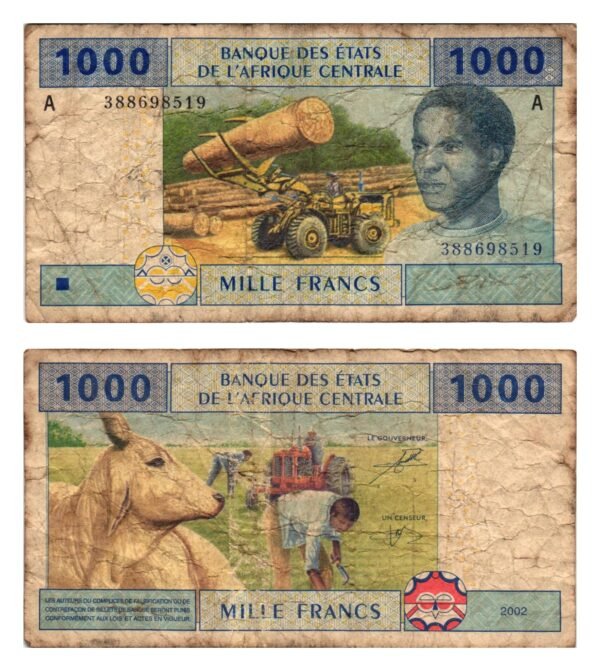 GABON 1000 francs 2002 / Central African States / F