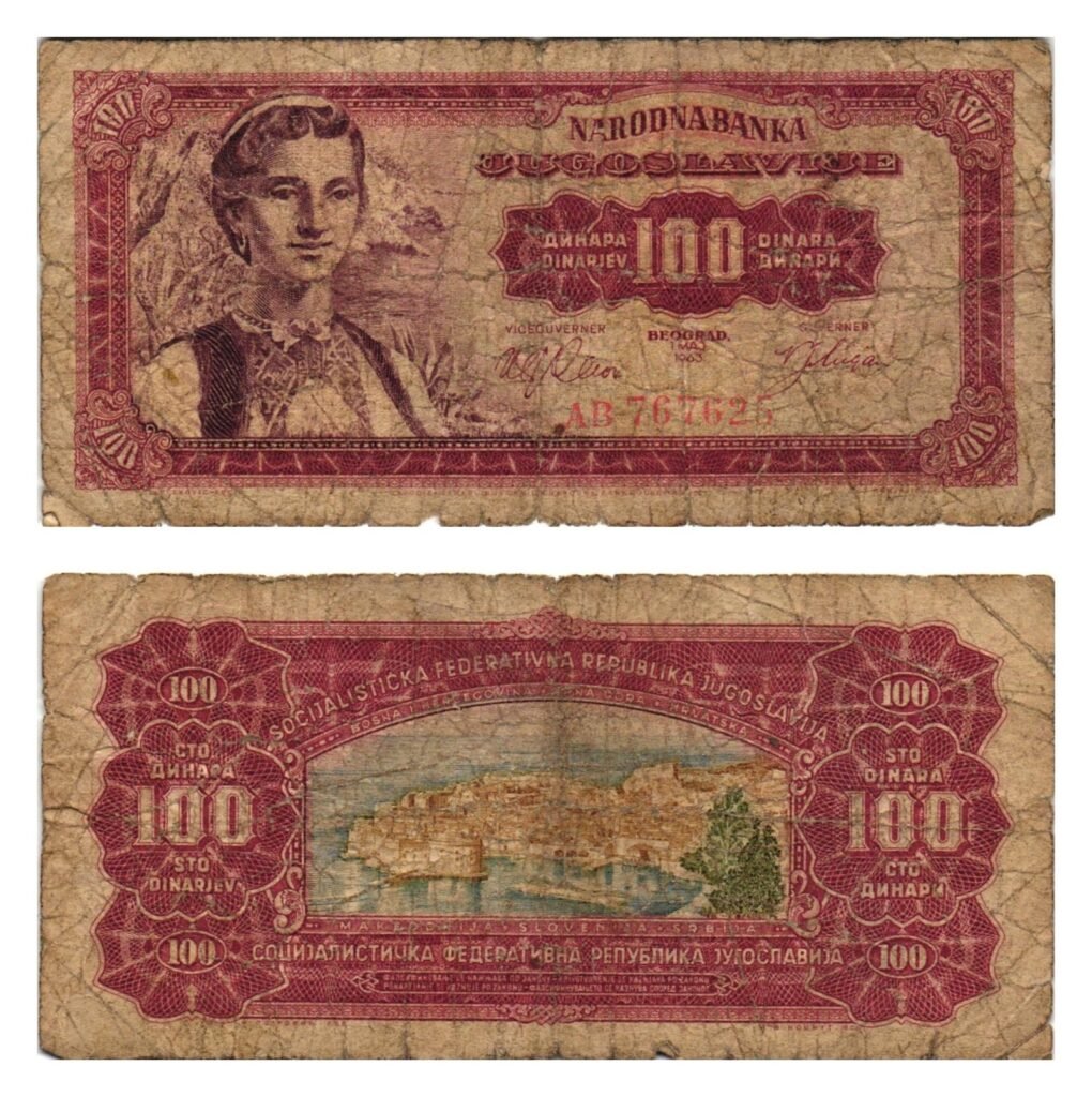 YUGOSLAVIA 100 dinara 1963 / Dubrovnik / F