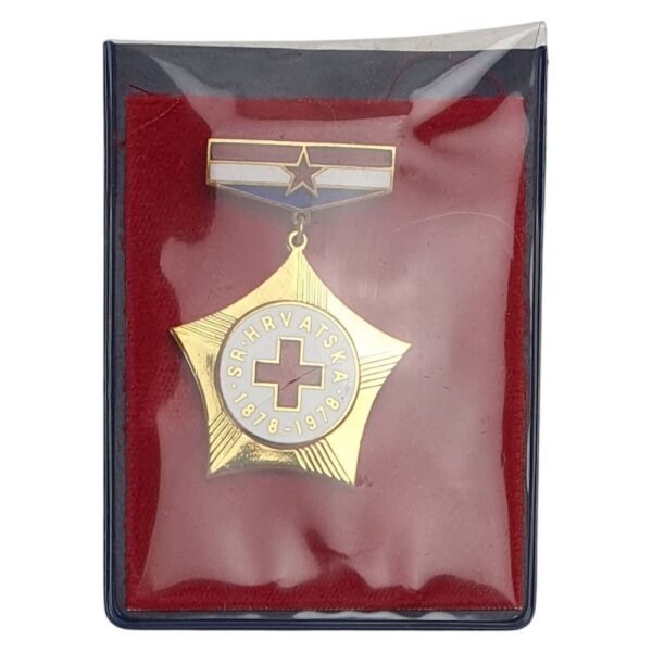YUGOSLAVIA Croatia Red Cross Medal / in plastic holder