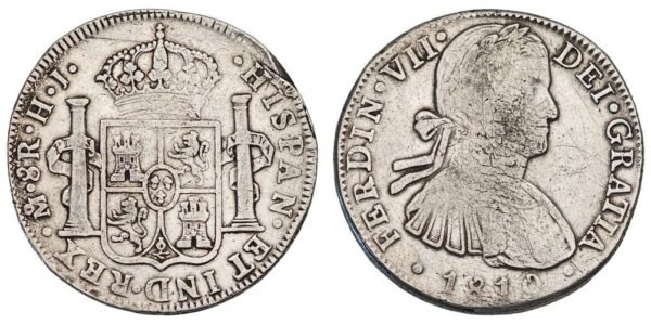 MEXICO 8 reales 1810 / Spanish Colonial Issue / Silver / VF-