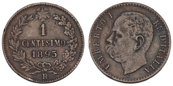 ITALY 1 centesimo 1895R VF