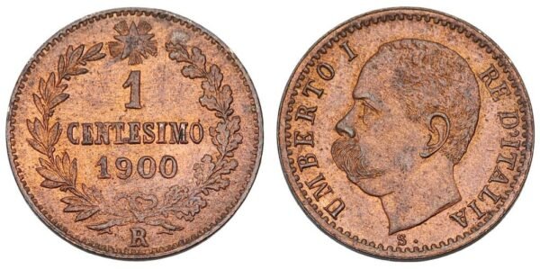 ITALY 1 centesimo 1900R XF+