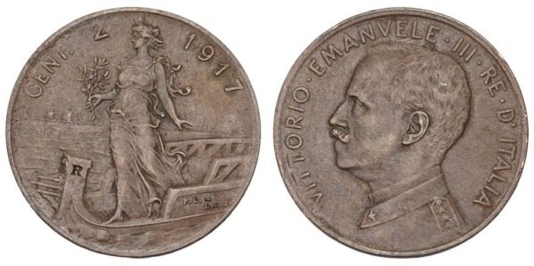 ITALY 2 centesimi 1917 VF