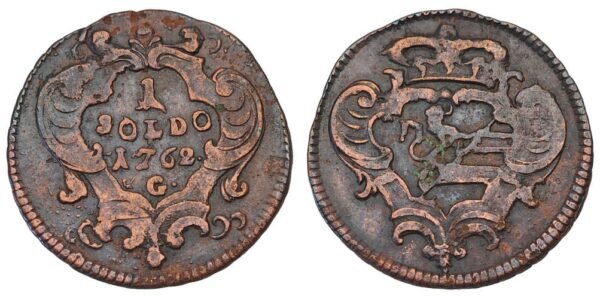 ITALY 1 soldo 1762G / Gorizia / VF