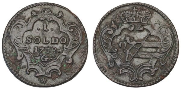 ITALY 1 soldo 1768G / Gorizia / VF-