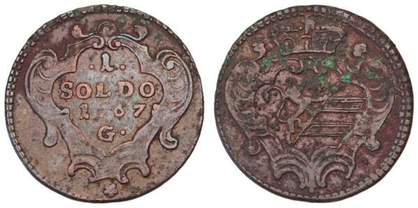 ITALY 1 soldo 1767G / Gorizia / VF-