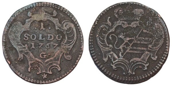 ITALY 1 soldo 1767G / Gorizia / VF-